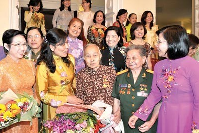 The Vietnam Women’s Union of HCMC meets to celebrate International Women’s Day. (Photo:SGGP)